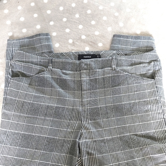 Modern Millennium Stretch Ankle Pant - Black Plaid Houndstooth - Size 24 - Picture 8 of 14